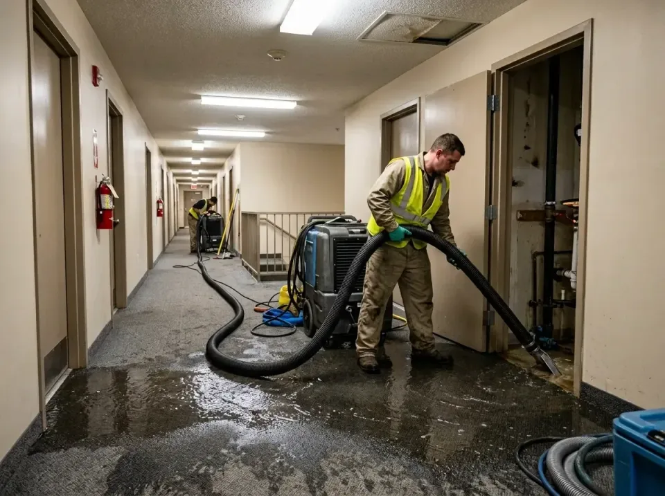 multi-unit-apartment-hallway-f-005 — frequently asked questions, Emergency Burst Pipe Water Extraction & Removal in Arkansas